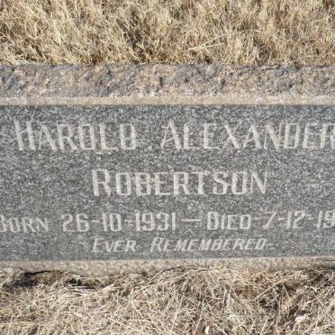 ROBERTSON Harold Alexander 1931-1933