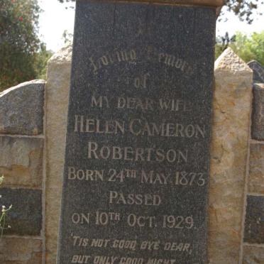 ROBERTSON John -1935 &amp; Helen Cameron 1873-1929