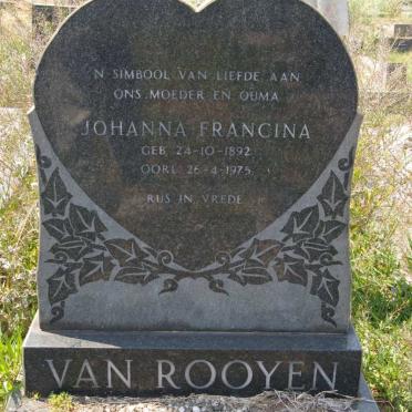 ROOYEN Johanna Francina, van 1892-1975