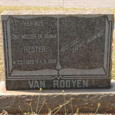 ROOYEN Hester, van 1925-1969