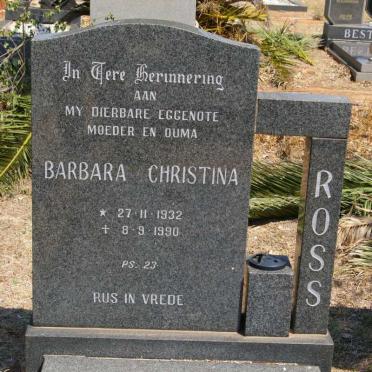 ROOS Barbara Christina 1932-1990