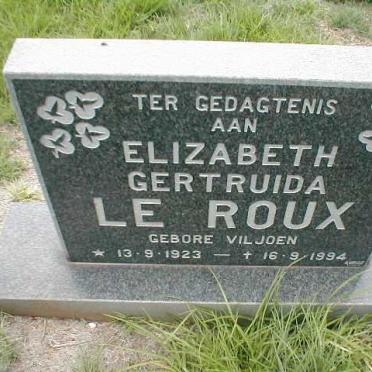 ROUX Elizabeth Gertruida, le nee VILJOEN 1923-1994