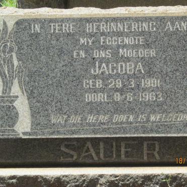 SAUER Jacoba  1901-1963