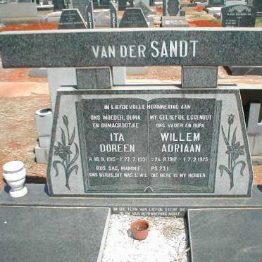 SANDT Willem Adriaan, van der 1912-1975 &amp; Ita Doreen 1915-1991