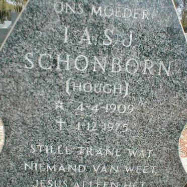 SCHONBORN I.A.S.J. nee HOUGH 1909-1975