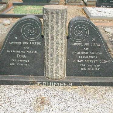 SCHIMPER Christian Mertyn Ludwig 1920-1967 &amp; Edna 1922-1971