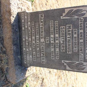 SCHEEPERS Marthinus 1929-1929 :: SCHEEPERS Marthinus 1931-1932