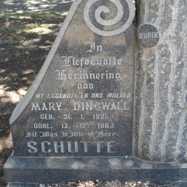 SCHUTTE Mary Dingwall 1925-1963