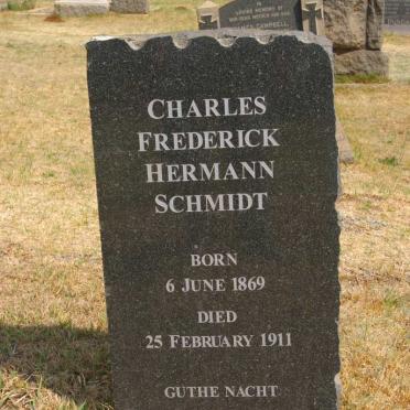SCHMIDT Charles Frederick Hermann 1869-1911