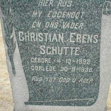 SCHUTTE Christian Erens 1892-1938
