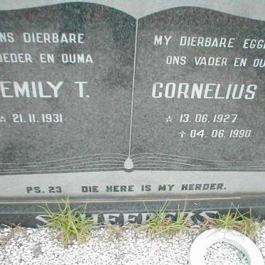 SCHEEPERS Cornelius C. 1927-1990 &amp; Emily T. 1931-