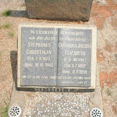 SCHOLTZ Stephanus Christiaan 1873-1945 &amp; Catharina Jacoba Elizabeth V.D. MERWE 1882-1950