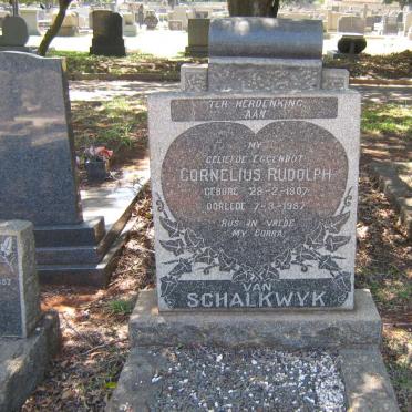 SCHALKWYK Cornelius Rudolph, van 1907-1957