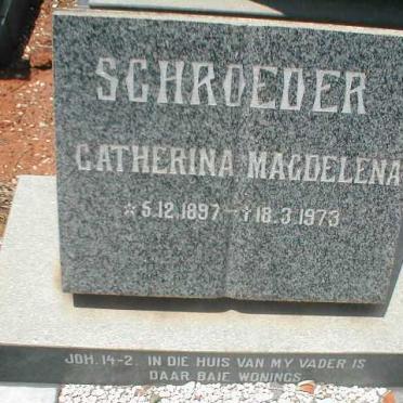 SCHROEDER Catherina Magdelena 1897-1973