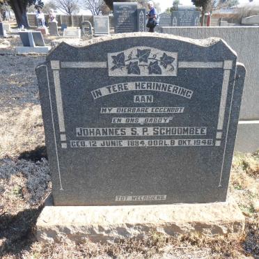 SCHOOMBEE Johannes S.P. 1884-1946
