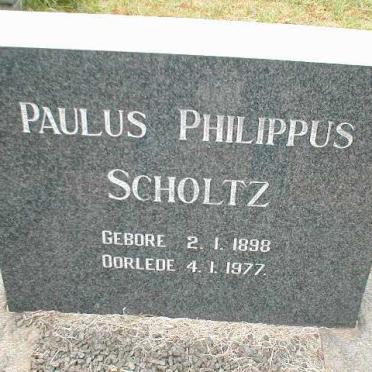 SCHOLTZ Paulus Philippus 1898-1977