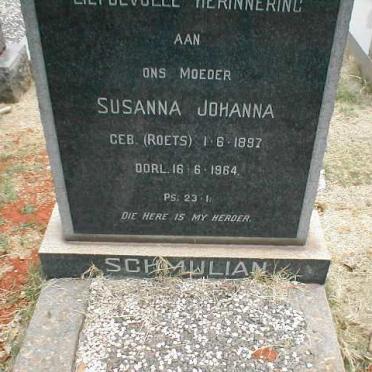 SCHMULIAN Susanna Johanna nee ROETS 1897-1964