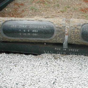 SCHYFF Jan Dirk Johannes, van der 1888-1981