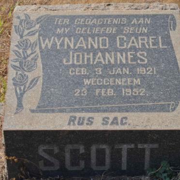 SCOTT Wynand Carel Johannes 1921-1952