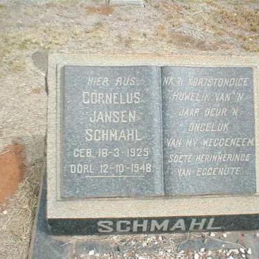SCHMAHL Cornelus Jansen 1925-1948