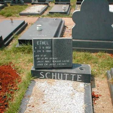 SCHUTTE Ethel 1932-1985