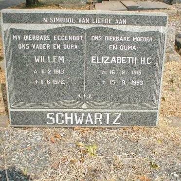 SCHWARTZ Willem 1913-1972 &amp; Elizabeth H.C. 1915-1993