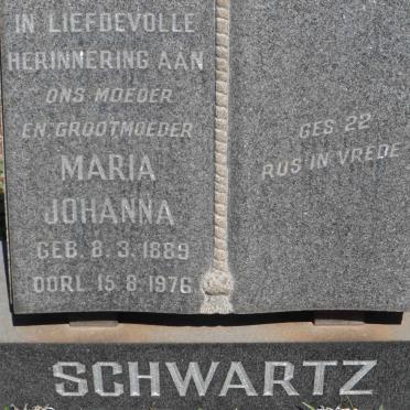 SCHWARTZ Maria Johanna 1889-1976