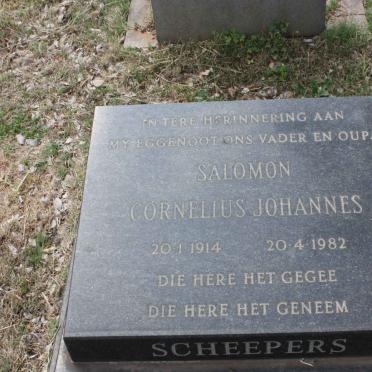 SCHEEPERS Salomon Cornelius Johannes 1914-1982