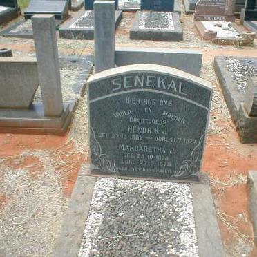 SENEKAL Hendrik J. 1902-1970 &amp; Margaretha J. 1905-1978