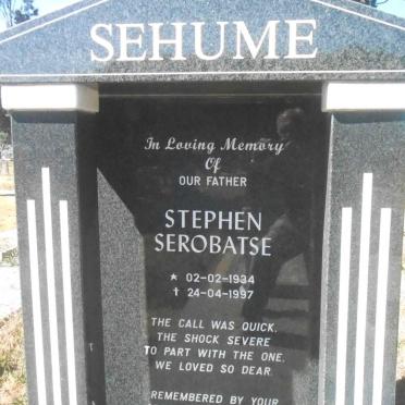 SEHUME Stephan Serobatse 1934-1997
