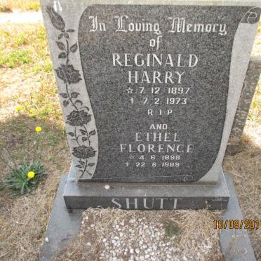 SHUTT Reginald Harry 1897-1973 &amp; Ethel Florence 1898-1989