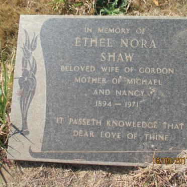 SHAW Ethel Nora 1894-1971