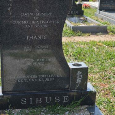 SIBUSE Thandi 1961-1997
