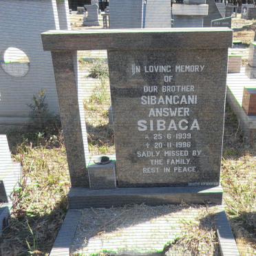 SIBACA Sibangani Answer 1939-1996