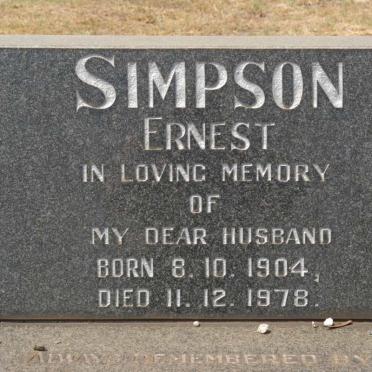 SIMPSON Ernest 1904-1978