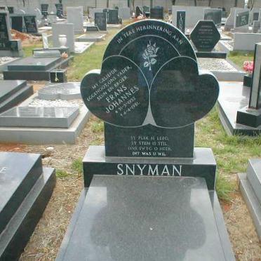 SNYMAN Frans Johannes 1952-1981