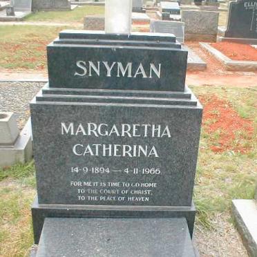 SNYMAN Margaretha Catherina 1894-1966