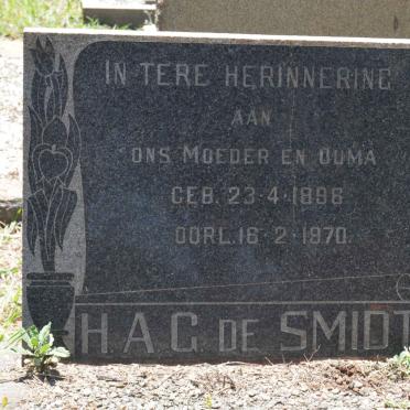 SMIDT H.A.G., de 1896-1970