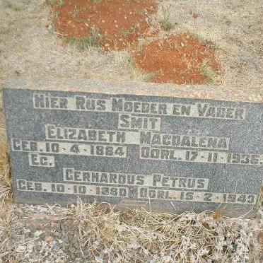 SMIT Gerhardus Petrus 1880-1943 &amp; Elizabeth Magdalena 1884-1936