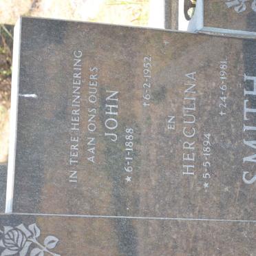 SMITH John 1888-1952 &amp; Herculina 1894-1981
