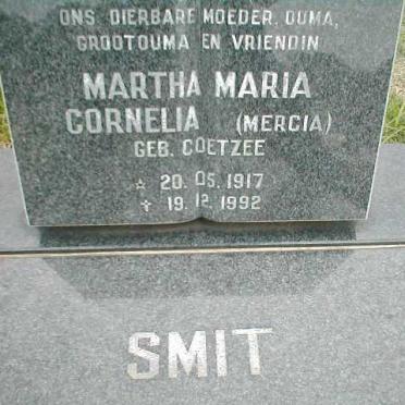 SMIT Martha Maria Cornelia nee COETZEE 1917-1992