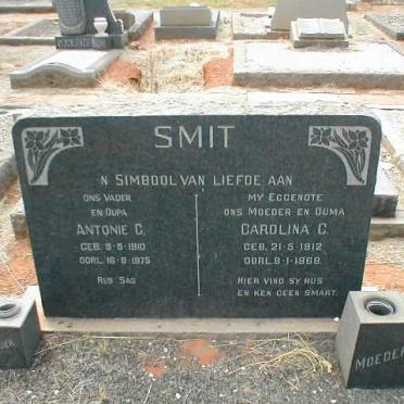 SMIT Antonie C. 1910-1975 &amp; Carolina C. 1912-1968