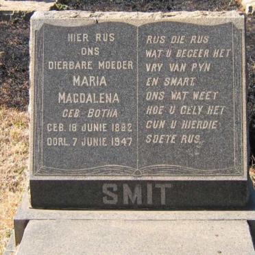 SMIT Maria Magdalena nee BOTHA 1882-1947