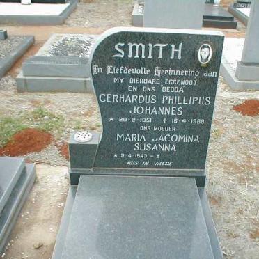 SMITH Gerhardus Phillipus Johannes 1951-1988 &amp; Maria Jacomina Susanna 1943-