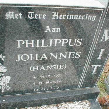 SMIT Philippus Johannes 1924-1994