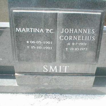 SMIT Johannes Cornelius 1901-1972 &amp; Martina P.C. 1901-1991
