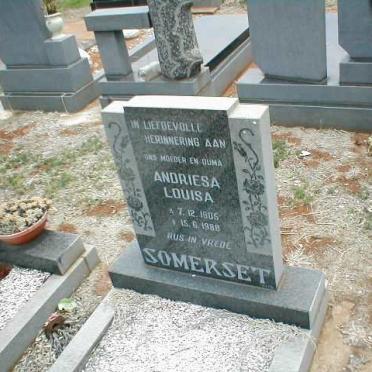 SOMERSET Andriesa Louisa 1905-1988