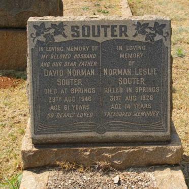 SOUTER David Norman -1946 :: SOUTER Norman Leslie -1926