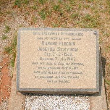 STRYDOM Barend Hendrik Josefus 1928-1947