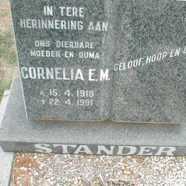 STANDER Cornelia E.M. 1918-1991